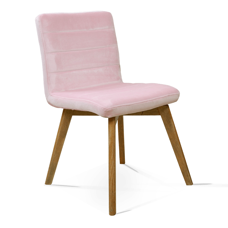 MC-3102A Solid Wood Stool Legs Velvet Dining Chair Kitchen Chair