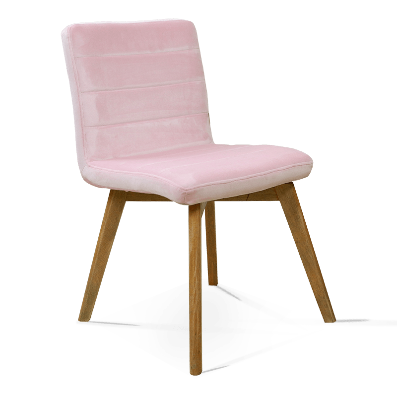 MC-3102A Solid Wood Stool Legs Velvet Dining Chair Kitchen Chair