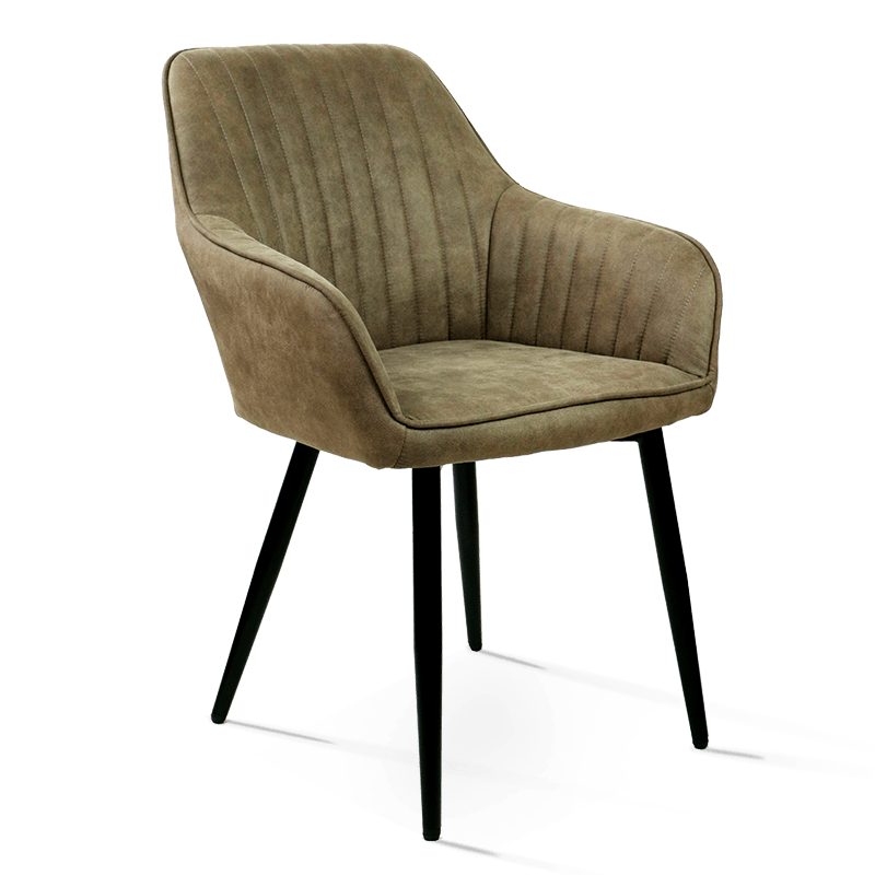 MC-2110 Thickened Velvet Fabric Seat Back Ergonomic Dining Chair