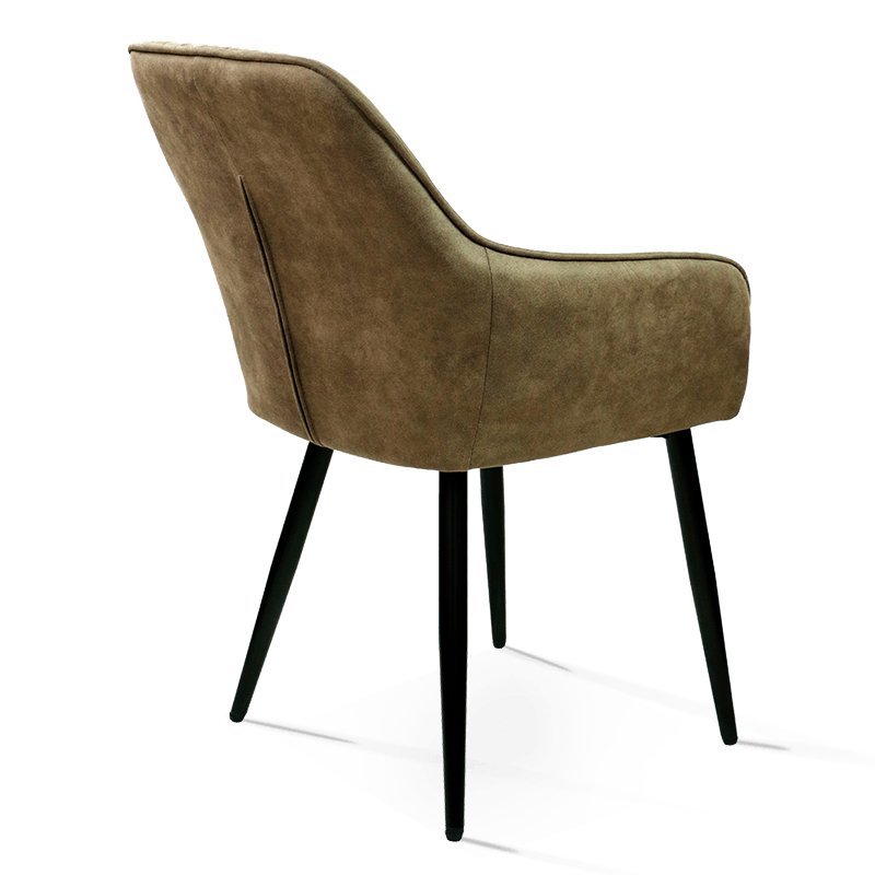 MC-2110 Thickened Velvet Fabric Seat Back Ergonomic Dining Chair