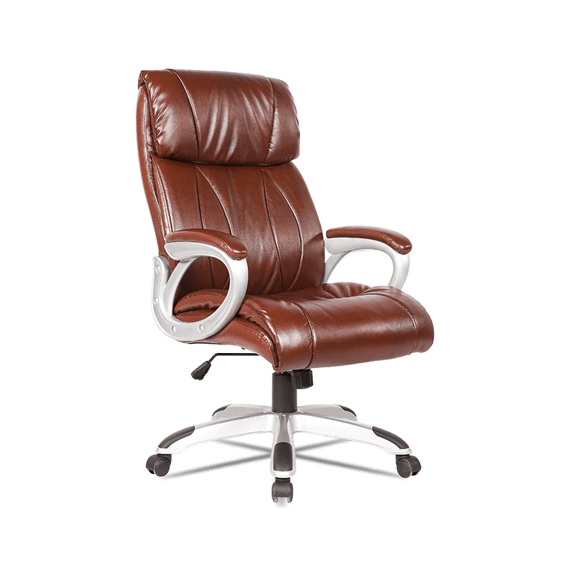 MC-7108 PU Leather + PVC Executive Office Chair with Armrests Lumbar Support