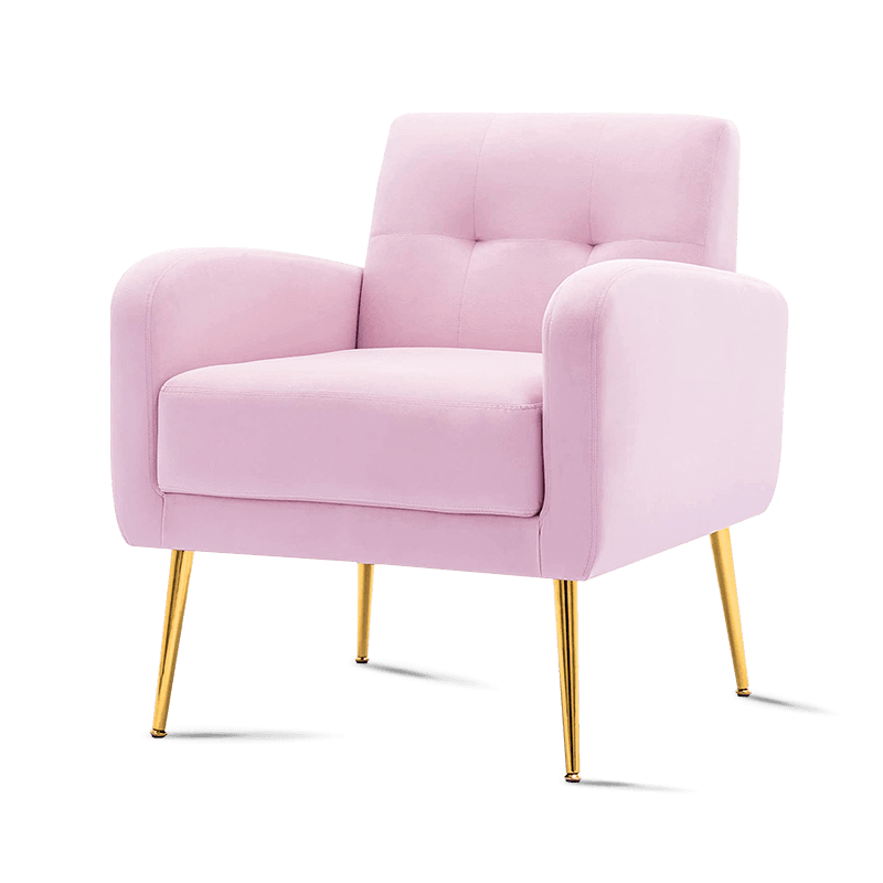  MC-1101 Velvet Tufted Living Room Accent Chairs Reading Leisure Armchair