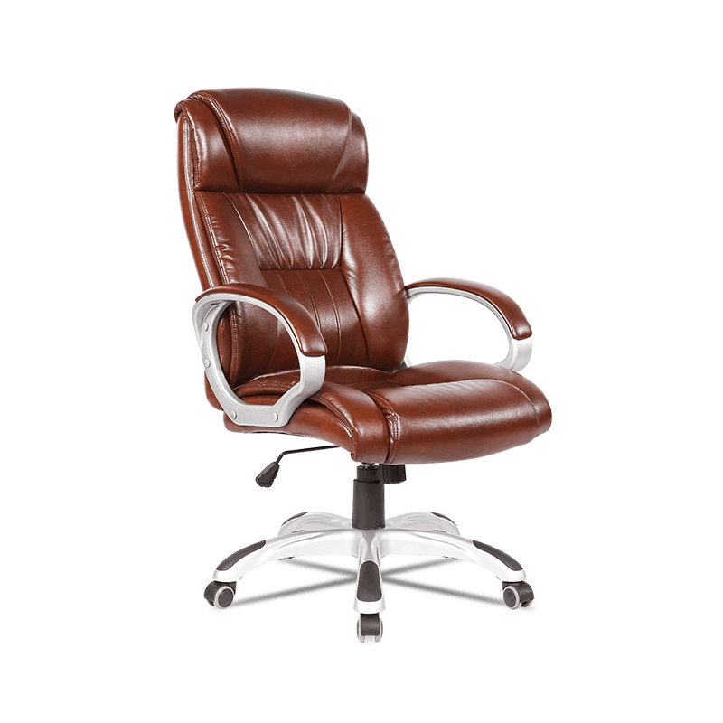 MC-7106 Executive PU Leather Swivel Task Chair with Armrests Lumbar Support