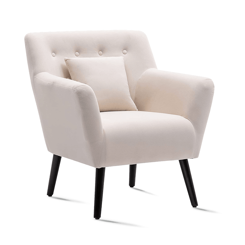 MC-1103 Living Room Velvet Fabric Accent Arm Chairs with Comfy Upholstered