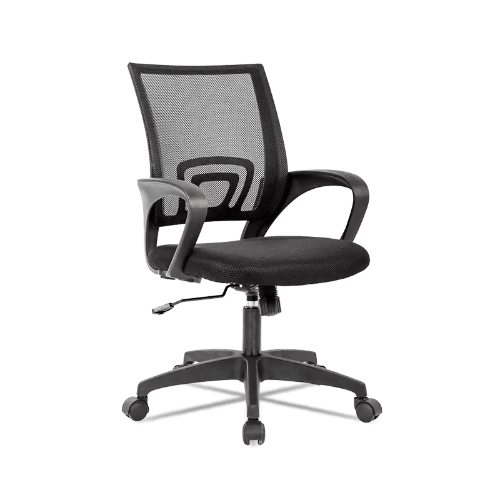 What ergonomic features are commonly integrated into mesh office chairs to support prolonged sitting?